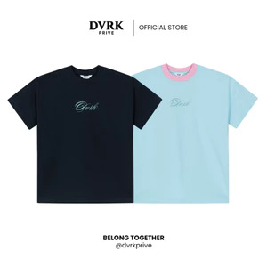 Áo Thun Nam Nữ Form Boxy DVRK Privé Knight Dot Vải Cotton Cao Cấp Local Brand Hoạ Tiết In Logo