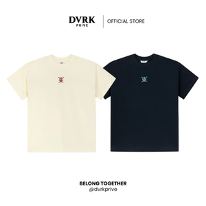 Áo Thun Nam Nữ Form Boxy DVRK Privé Hoạ Tiết Ngựa In Nổi Vải Cotton Co Giãn Thoải Mái Chính Hãng