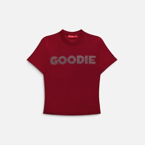 Áo thun NEEDS OF WISDOM Rhinestone Goodie Baby Tee - Red - Local Brand Chính Hãng