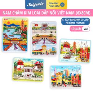 Nam châm tủ lạnh lưu niệm chất liệu thiếc in sắc nét có chi tiết dập nổi ấn tượng size 6x8cm hình ảnh Việt Nam