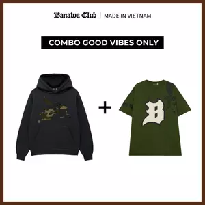 [COMBO TIẾT KIỆM] Banawa Combo 2 Áo Hoodie Áo Tee Shirt Chất Liệu Cotton Badass Ninja Combo Unisex