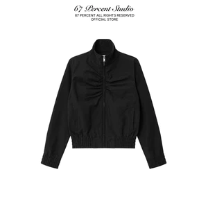Áo Khoác Biker Dù Polyester Nhún Ngực Ôm Dáng 67PERCENT/67% - LINEA ZIP BLOUSE