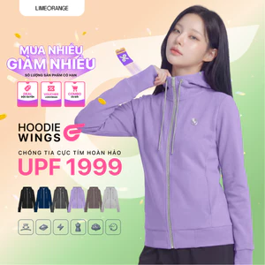 [2026] Áo Khoác Nữ Cotton Chống Nắng Chống UV Nữ LIME ORANGE Hoodie Wings OO26027101