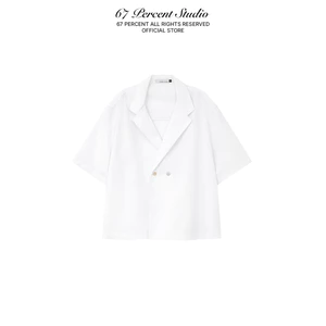 Áo Sơ Mi Ngắn Tay Cổ Bẻ Kiểu Cách 67PERCENT/67% - NOTCH LINEN SHIRT