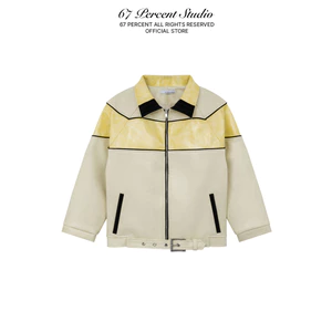 Áo Khoác Biker Chất Liệu Faux Leather Cổ Đứng 67PERCENT/67% - SATRIA LEATHER JACKET