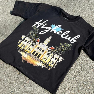 Áo thun Central Saigon TEE tay lỡ cổ tròn HIGHCLUB unisex - ĐEN