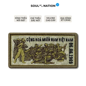Patch Thêu TẤT THẮNG - thêu satin có miếng dán velcro cao cấp - SOUL OF A NATION
