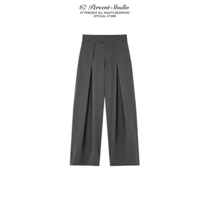 Quần Tây Ống Suông Hoạ Tiết Trơn 67PERCENT/67% - TAILORED SCULPT TROUSERS