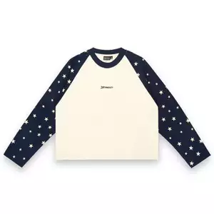 ÁO SWE STARFALL BOXY L/S TEE - NAVY/CREAM