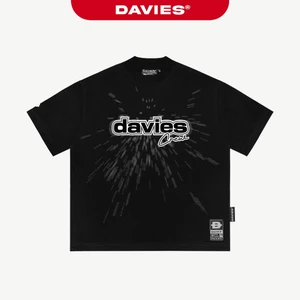 Áo thun form rộng streetwear nam nữ DAVIES dáng tay ngắn thiết kế hình in lớn co giãn Warp Speed Tee | D-T53
