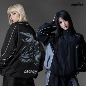 Jacket Degrey màu ĐEN in Mascot áo khoác dù thể thao - JKMASCOT