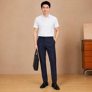 Sơ mi ngắn tay SHORTS SLEEVE SHIRTS TORANO trơn, thêu logo ở nẹp cúc lịch sự, chống bám bụi, nhăn nhàu GSTB020