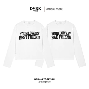 Áo Thun Tay Dài Unisex DVRK Privé Your LowKey Best Friend Vải Cotton Cao Cấp Form Loose Local Brand