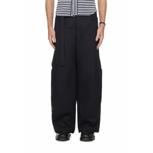 Quần Xếp Ly Dây Đai Eo Màu Đen - BEUTER® WAIST-STRAP PLEATED PANTS - BLACK