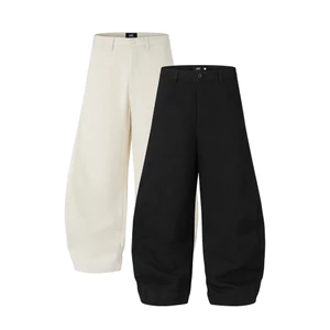MAHU - QUẦN DÀI ỐNG BARREL CHẤT KAKI NHUNG