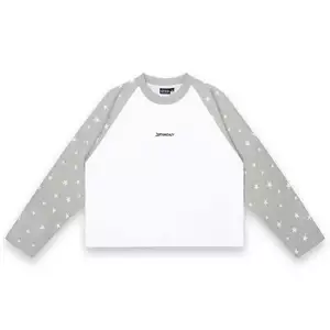 ÁO SWE STARFALL BOXY L/S TEE - GRAY/WHITE