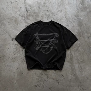 Áo thun streetwear basic form rộng oversize 280gsm REGODS MILITIA TEE - 2 màu đen trắng chất thun dày dặn