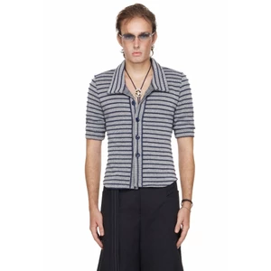 Áo Sơ Mi Kẻ Sọc Tay Lửng Slim Fit Nam Màu Xanh - BEUTER® MS SLIM-FIT STRIPED MID-SLEEVE SHIRT - BLUE