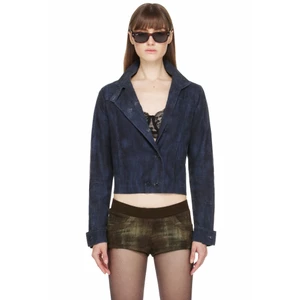 Áo Khoác Cropped Ghép Mảng Nữ Màu Chàm - BEUTER® WMNS PANEL CROP JACKET - MOOD INDIGO