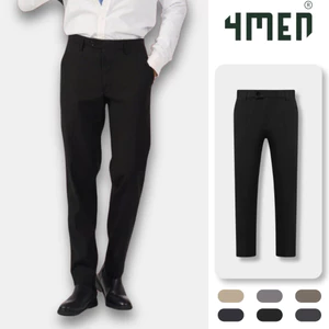 Quần tây âu nam co giãn 4MEN QT071 form slimfit Hàn Quốc ống ôm đẹp, vải cao cấp không nhăn, basic dễ phối, 6 màu basic