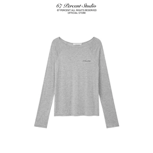 Áo Thun Tay Dài Trễ Vai Chất Liệu Cotton Mềm Co Giãn 67PERCENT/67% - SAINT MARINA LONGSLEEVS