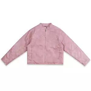 ÁO SWE BLOSSOM LEATHER JACKET - PINK