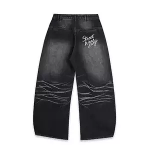 QUẦN SWE WHISKER JEANS - WASHED BLACK