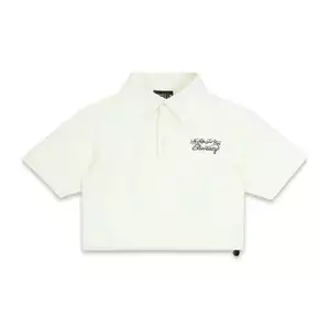ÁO SWE SCRIPT CROP POLO - IVORY