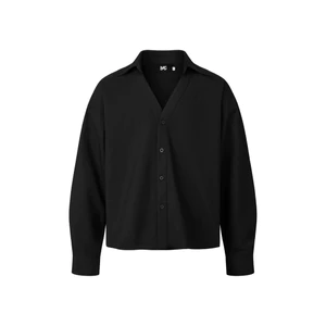 MAHU - ÁO CARDIGAN PHỐI CỔ SƠ MI DÁNG RỘNG