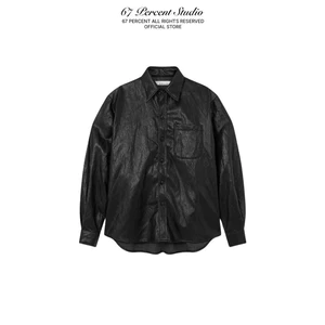 Áo Sơ Mi Da Dài Tay Chất Liệu Faux Leather 67PERCENT/67% - LEATHER SHIRT