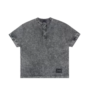 Áo thun form Oversize SILVER BUTTON TEE Cotton PARADOX AT6P0478