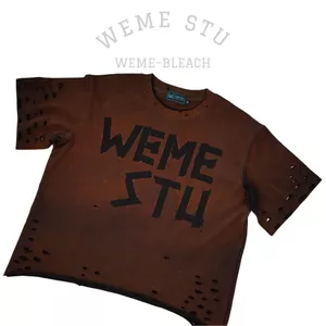 Áo thun unisex localbrand custom WEME-STU với hoạ tiết tạo thủ công và tạo rách