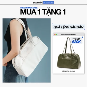 [CÓ SẴN] Túi xách đeo vai SCARAB RISEON GREY thời trang nam nữ đựng vừa Laptop 13", đồ trang điểm