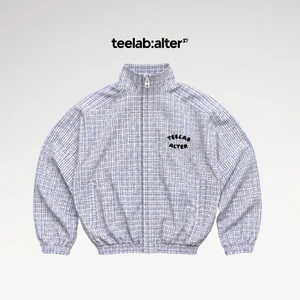 Teelab Alter Relaxed Windbreaker Tiger Checked Track Jacket AK147