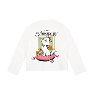 TheGlam CHÍNH HÃNG - Áo Thun Tay Dài Trắng "PINK CHARM" UNISEX Form Boxy Nam Nữ - TS03-09