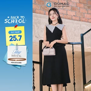 Đầm nữ GUMAC peplum phối cổ  DF01082