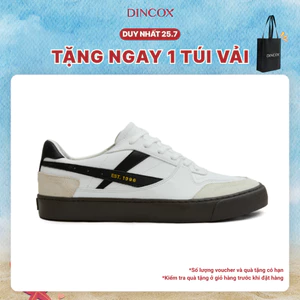 Giày Da Sneaker Nam Nữ DC39 Oreo Dincox Shoes Đế Bằng - Microfiber Leather