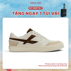 Giày Da Sneaker Nam Nữ DC39 CARAMEL DINCOX Shoes Đế Bằng - Microfiber Leather
