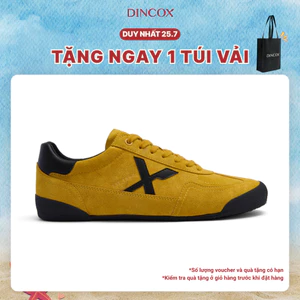 Giày Sneaker Nam Nữ Dincox DC47 YELLOW Micro Suede Thời Thượng Shoes Đế Bằng, Bền Và Nhẹ Hơn