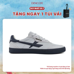 Giày Sneaker Nam Nữ DC48 SMOKE DRIFT Dincox Shoes Đế Bằng - Da phối Suede Cao Cấp