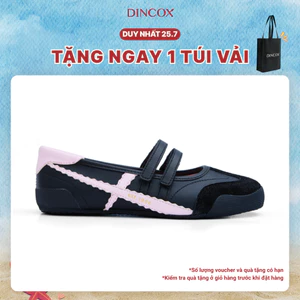 Giày Búp Bê Ballet Sneaker Dincox Mary Jane DC49 Black Pink Êm Chân, Năng Động Cá Tính