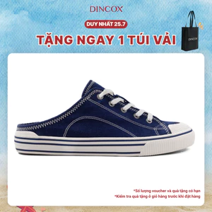 Giày Sục Đạp Gót Mules Vải E10 NAVY LINE DINCOX Sneaker Unisex