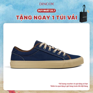 Giày Thể Thao Nam Nữ, Giày Sneaker Vải Canvas, Giày Thời Trang, Dincox E12 Dark Navy