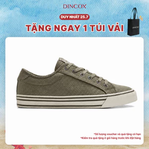 Giày Sneaker Nam Cổ Thấp Canvas DINCOX E12 MOSS LINE - Giày Vải Unisex Thời Trang Basic