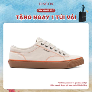 Giày Sneaker Vải Canvas Unisex E18 Natural DINCOX Đơn Giản Hiện Đại