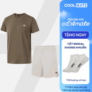 [TẶNG TẤT]Set thể thao Áo Thun Promax-S1 Quần 6inch zipped set Tennis Typti Pickleball thoáng khí Coolmate