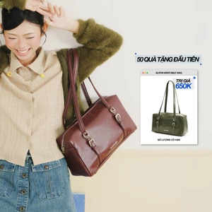 Túi xách đeo vai SCARAB ELRYN BELT VENTI MAROON thời trang nam nữ đựng iPad 11 inch, điện thoại, ví, đồ trang điểm