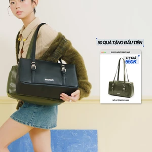 Túi xách đeo vai SCARAB ELRYN BELT VENTI BLACK thời trang nam nữ đựng vừa iPad 11 inch, điện thoại, ví, đồ trang điểm
