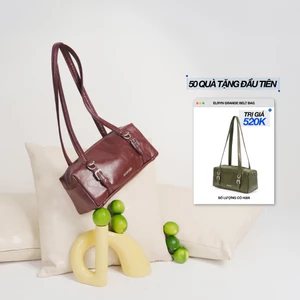 Túi Đeo Vai Da PVC, Túi Xách Thời Trang Scarab Elryn Belt Grande Leather Shoulder Bag