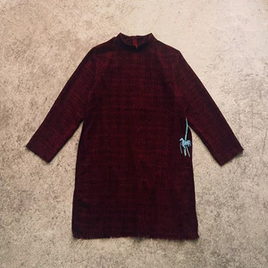 Áó dài cách tân YELLOW FLICKER vải tweed tặng kèm logo "Ngọ" unisex